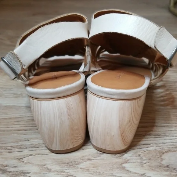 Lucky Brand Natissha Slingback Open Toe Low Tan Block Heel Shoes Size 7 - Picture 4 of 13